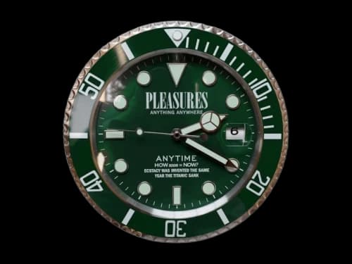 Pleasures Anytime Clock Green