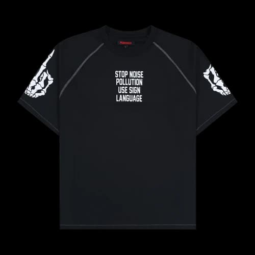 Pleasures Pollution Boxy Raglan T-Shirt 'Black'