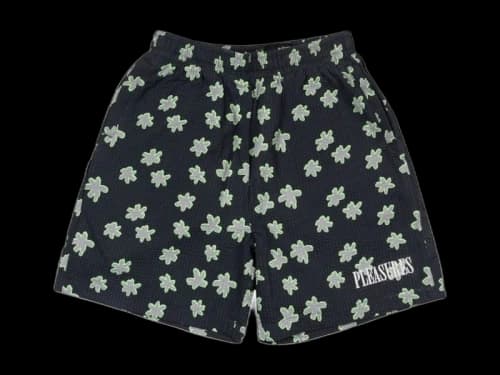 Pleasures Floral Seersucker Shorts Black