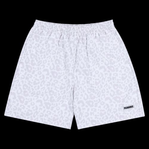 Pleasures Leopard Active Shorts 'White'