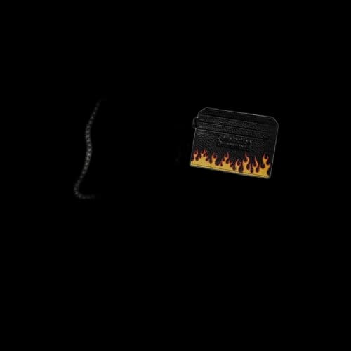 Pleasures Chain Leather Card Holder 'Black'