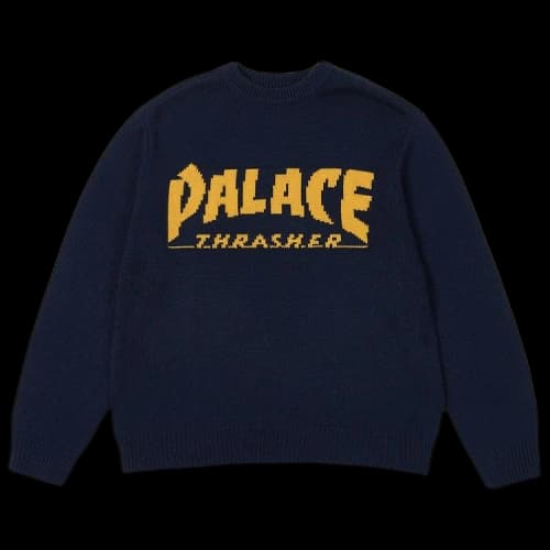 Palace x Thrasher Knit 'Navy'