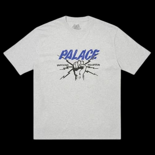 Palace Shocking Behaviour T-Shirt 'Grey Marl'