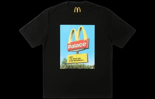 Palace x McDonald's Sign T-Shirt 'Black'