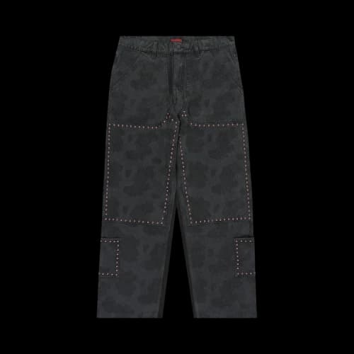 Pleasures Cowhide Double Knee Work Pant 'Black'