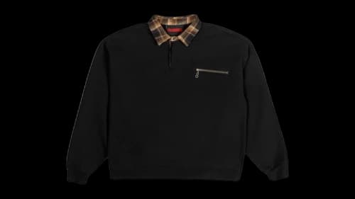 Pleasures Town Polo Crewneck Black