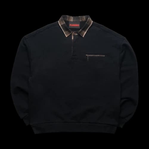 Pleasures Town Polo Sweatshirt 'Black'