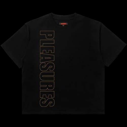 Pleasures Outline Heavyweight T-Shirt 'Black'