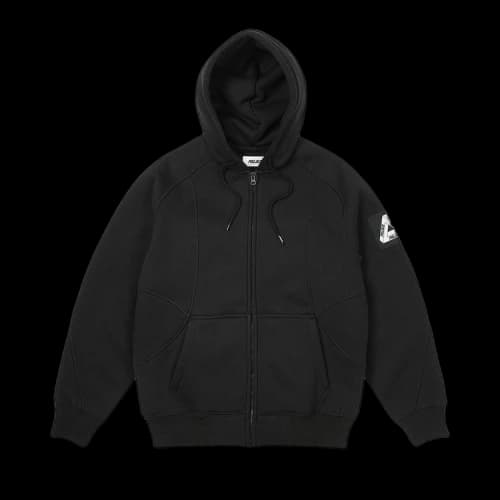 Palace Bonded Sherpa Zip Hood 'Black'