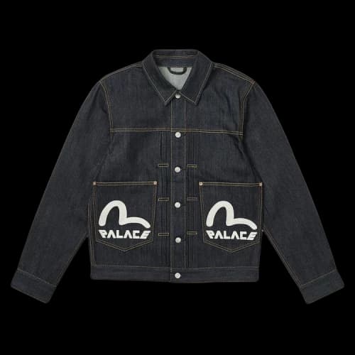 Palace x Evisu Dice Denim Jacket 'Raw'