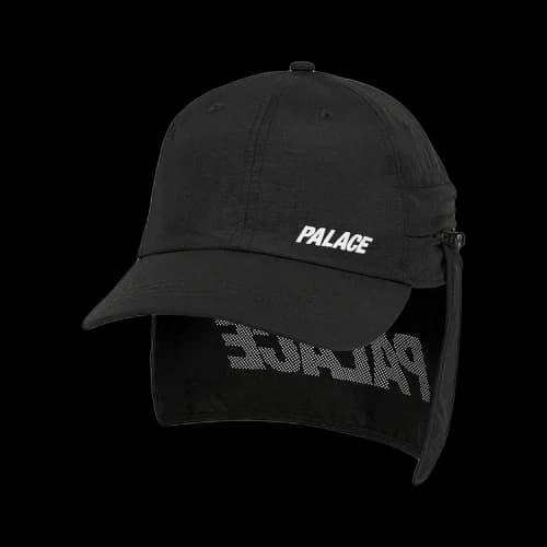 Palace Font Shell Neck Saver 6-Panel 'Black'