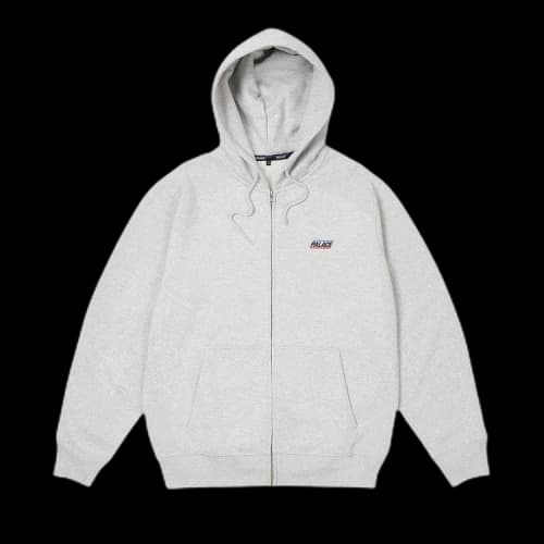 Palace Basically A Zip Hood 'Grey Marl'