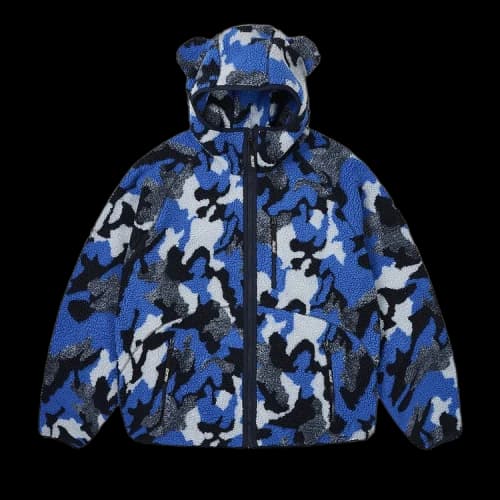 Palace Teddy Fleece Jacket 'Blue Camo'