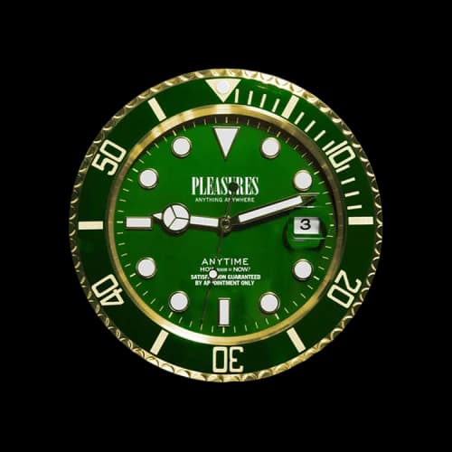Pleasures Anytime Clock 'Gold/Green'