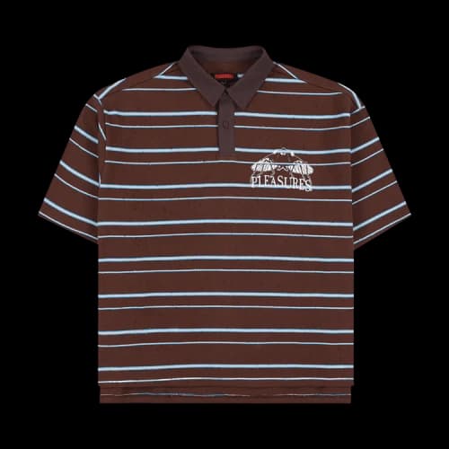 Pleasures Teleport Boxy Polo 'Brown'