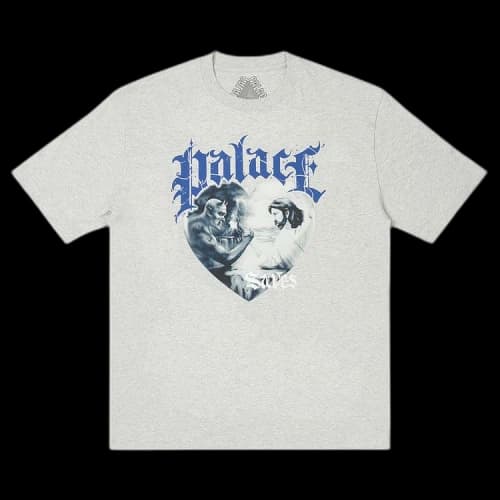 Palace Save Thyself T-Shirt 'Grey Marl'