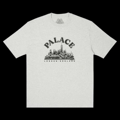 Palace Skyline T-Shirt 'Grey Marl'