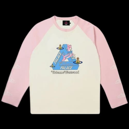 Palace x Vivienne Westwood Raglan Long-Sleeve 'White/Pink'