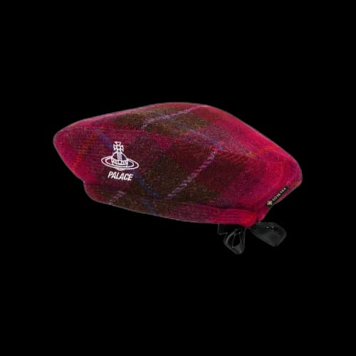 Palace x Vivienne Westwood GORE-TEX Harris Tweed Beret 'Plaid Pink'