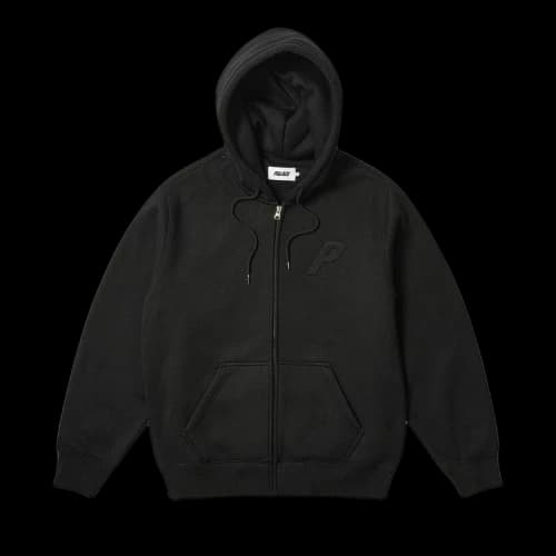 Palace Thermal Embossed P3 Zip Hood 'Black'