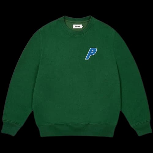 Palace Chenille Tri-Ferg Crew 'Green'