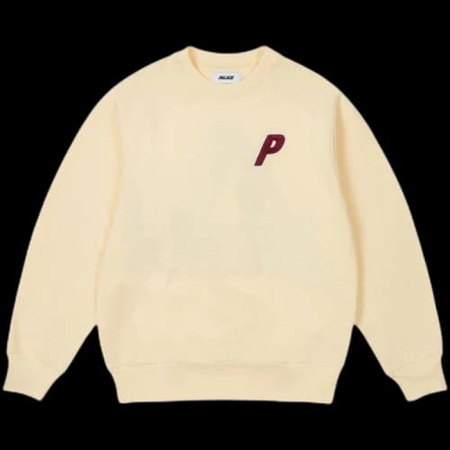 Palace Chenille Tri-Ferg Crew 'Soft White'