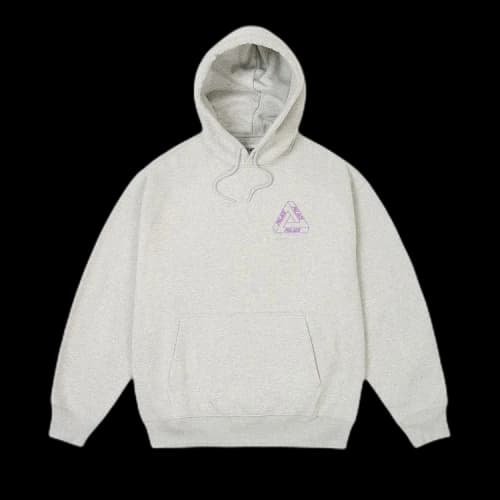 Palace Glow Tri-Ferg Hood 'Grey Marl'