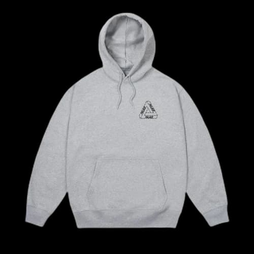 Palace Barbed Tri-Ferg Hood 'Grey Marl'