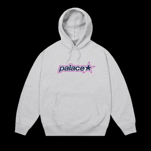 Palace P Star Hood 'Grey Marl'