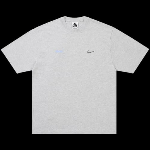 Palace x Nike Font Swoosh T-Shirt 'Grey Marl'