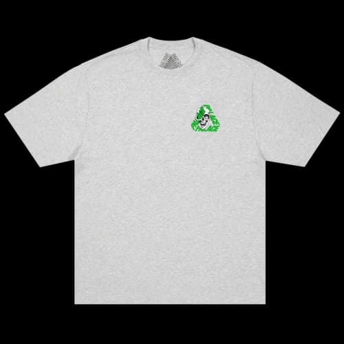 Palace P3 Skull T-Shirt 'Grey Marl'