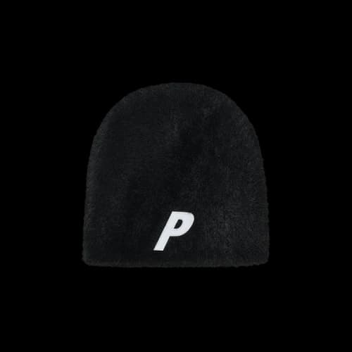 Palace Faux Mohair P Nein Cuff Beanie 'Black'
