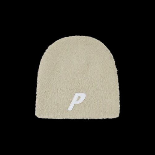 Palace Faux Mohair P Nein Cuff Beanie 'Stoney Grey'