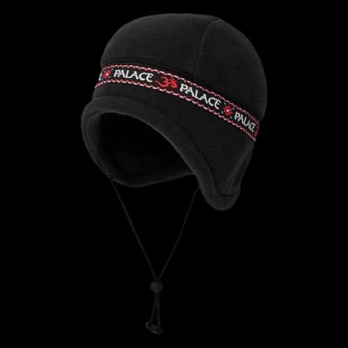 Palace Polartec Om Earflap Beanie 'Black'