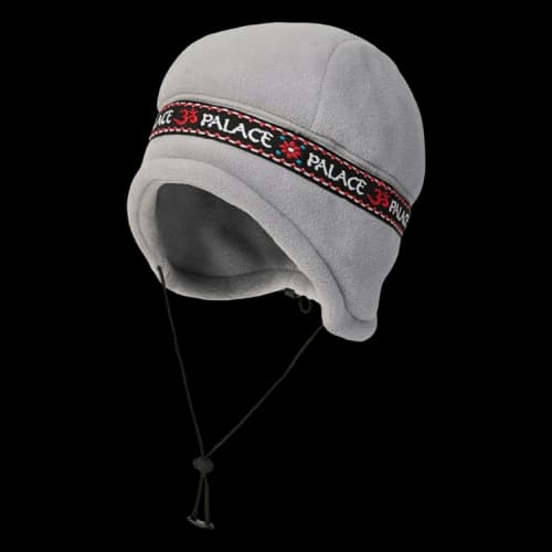Palace Polartec Om Earflap Beanie 'Grey'