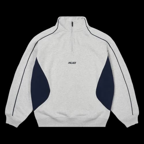 Palace Inserto 1/4 Zip 'Grey Marl'