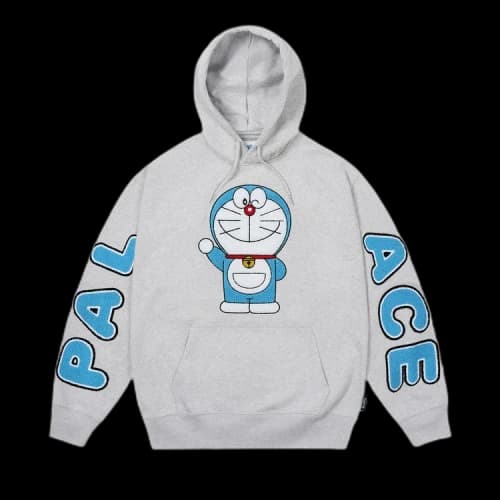 Palace x Doraemon Hood 'Grey Marl'