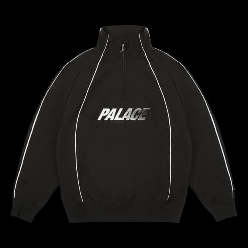 Palace Fast Logo 1/4 Zip 'Black'