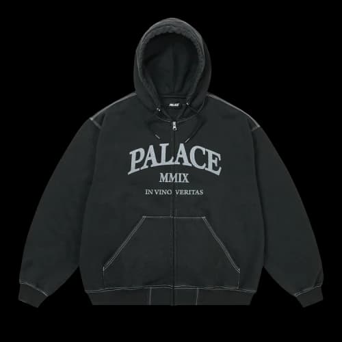 Palace Triple Stitch Veritas Zip Hood 'Black'
