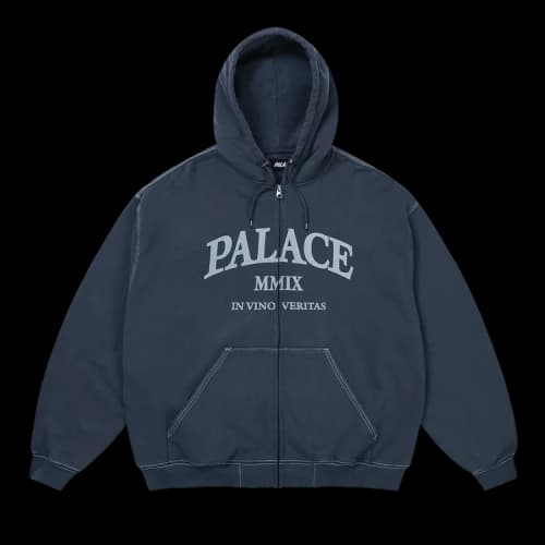Palace Triple Stitch Veritas Zip Hood 'Navy'