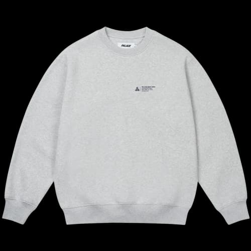 Palace Shop Locator Crew 'Grey Marl'