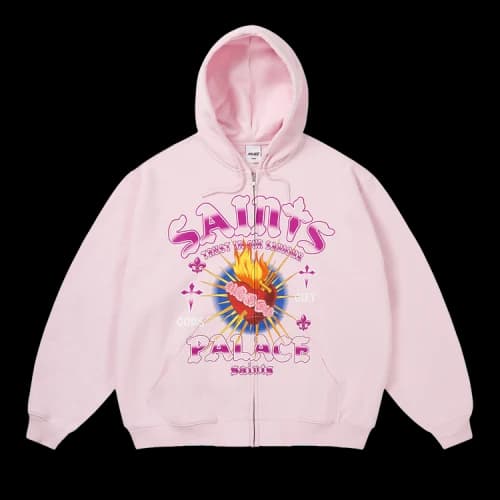 Palace Gods Gift Zip Hood 'Lush Flush'