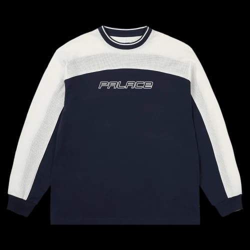 Palace Mesh Panel Long-Sleeve 'Navy'