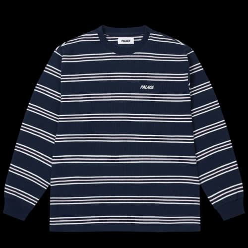 Palace Trio Stripe Long-Sleeve 'Navy'
