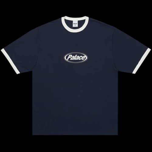 Palace Elipse Ringer T-Shirt 'Navy'