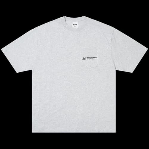 Palace Shop Locator Pocket T-Shirt 'Grey Marl'