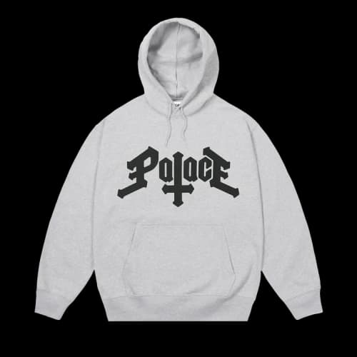 Palace Cross Hood 'Grey Marl'
