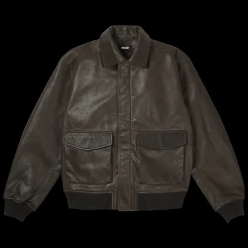 Palace Susanoo Leather Flight Jacket 'Brown'