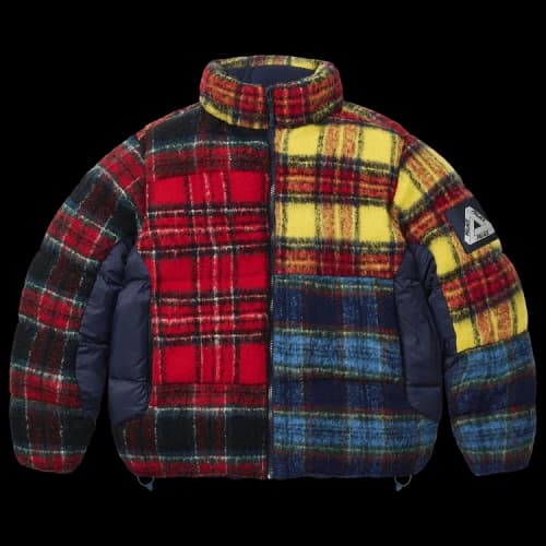 Palace Mohair Wool Puffa Jacket Patchwork 'Patchwork'