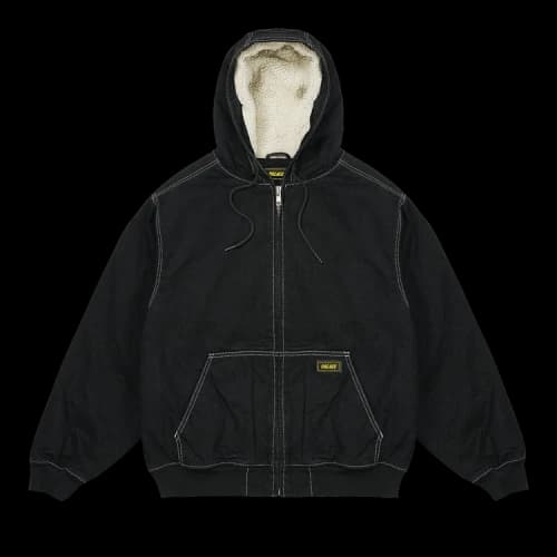 Palace Hooded Sherp Jacket 'Black Stone Wash'